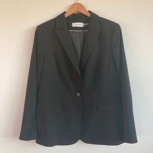 Calvin Klein Black 1-Button Blazer Jacket